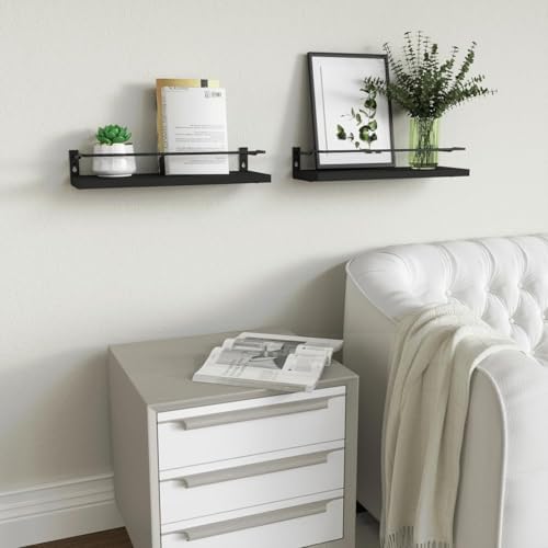 RICHER HOUSE Floating Shelves Bathroom, Small Wall Shelf Over Toilet 2 Set - Image 7
