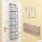 Over Door Organizer Hanging Storage 5 Shelf Clear Pockets Pantry Closet - Image 2