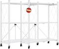 DEANIC 3 Tier Foldable Storage Shelves with Wheels, Large Capacity Shelving Unit, Freestanding Metal Wire Shelf Rack, No Assembly Organizer Rack for Garage Kitchen, Basement, Pantry(White Pack of 2) by ShowNow
