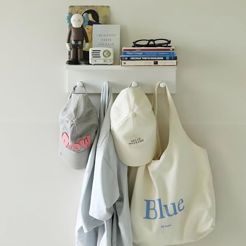 Entrance Coat Rack ，Coat Hooks, Wall-Mounted Wooden Hook Rack, Wall-Mounted Shelves are Very Suitable (White Color Finish—A-1) - Image 6