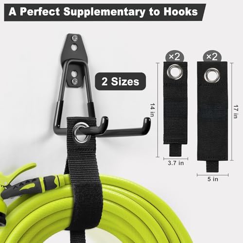 LANDNEOO Garage Hooks, 20-Pack Steel Garage Accessories for Organization and Storage, Heavy Wall Mount Duty Hooks with Anti-Slip Coating for Hanging Ladder, Bike, Power Tools and More Tools, Black - Image 3