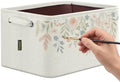 BALEINE 1 Pack Fabric Closet Storage Bins for Shelves, Linen Closet Organizers and Storage, Decorative Baskets for Organizing, Shelf, Clothes, Home, Office (White, 12"x8"x8") by BALEINE