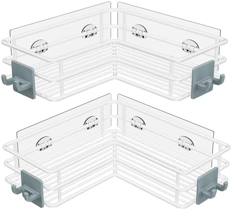 Nieifi Corner Shower Shelves, Adhesive Shower Caddy, Bathroom Organization by Nieifi