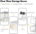 SEE SPRING XX-Large Shoe Storage Box Fit Size 14, Clear Plastic Stackable Shoe Organizer for Closet, Space Saving Sneaker Shoe Rack Containers Bins Holders for Entryway, 12 Pack Clear - Image 3