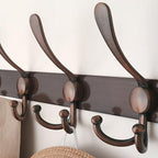 Dseap Coat Rack Wall Mount - 38” Long 10-Tri-Hooks Heavy Duty Coat Hanger Rail Wall Hooks for Hanging Coats Hats Clothing Clothes Purse Mudroom Entryway, Antique Copper, Pack of 2 - Image 3