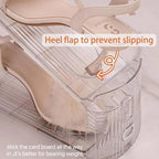 2 Pack Shoe Slots Organizer Adjustable Level Shoe Stacker Holder Storage Space Saving Sneakers Display Tray Rack for Closet (Transparent, 2Pack) - Image 4