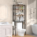 Aduanbang 4 Tier Over The Toilet Storage Rack, Bathroom Organizer Shelf with Basket, Adjustable Shelves, Freestanding Space Saver for Small Bathrooms - Image 7