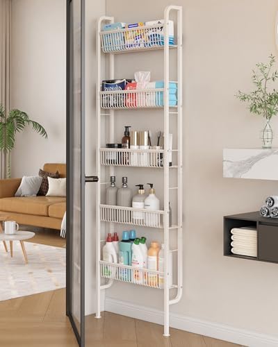 UMDONX Narrow 5-Tier Behind-the-Door Bathroom Storage Rack - Image 7