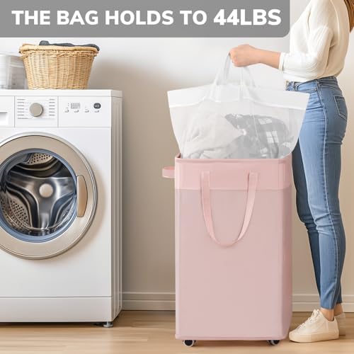 Goodpick 75L Laundry Hamper with Wheels, Dorm Room Essentials for Girls - Image 6