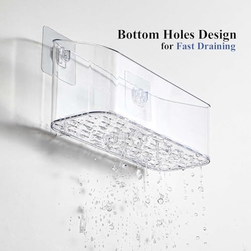 Bath Toy Storage Holder, 2 Pack Clear Bathtub Shower Caddy Shower Organizer - Image 3