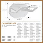 Niunuerga 22 Pack Hat Hooks for Wall, Strong Adhesive Hat Rack for Baseball Caps, Minimalist Hat Organizer Display for Home Decor, Hat Hold Hanger for Wall, Door, Closet, No Drilling (White) - Image 4
