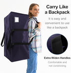 VELVETSURE Heavy Duty Extra Large Moving Bags W/Backpack Straps - Strong Handles & Zippers, Storage Totes For Space Saving, Fold Flat, Alternative to Moving Box and Storage Bin (Set of 6, Blue) - Image 4