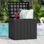 Greesum 31 Gallon Outdoor Storage Box, Black - Image 2