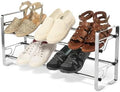 2-Tier Long Shoe Rack for Closet & Bedroom, Easy To Assemble Wide Sturdy Metal Shoe Storage Shelf, Free Standing Shoe Organizer for Entryway, Zapatera para Closet, Shoe Storage Organizer for Shoes by USTECH