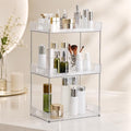Goderewild 3 Tier Bathroom Counter Organizer, Multi-Purpose Cosmetics Skincare Shelf, Fits A4 Size Makeup Organizer for Office and Vanity Tray, Countertop Storage Solution for Kitchen,Bath.(Clear) by Goderewild