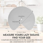 Lazy Susan Shelf Liner,Silicone Lazy Susan Liners for 28in Kitchen Turntables – Non-Slip and Heat-Resistant for Added Convenience 2PCS - Image 2