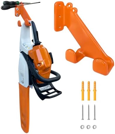 Chainsaw Hanger, 1 Pack Chainsaw Holder Wall Mount, Chain Saw Storage Rack by OSROENE