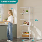 SINGAYE 6 Metal Shelves Wire Shelving Storage Shelf Adjustable Unit Pantry - Image 3