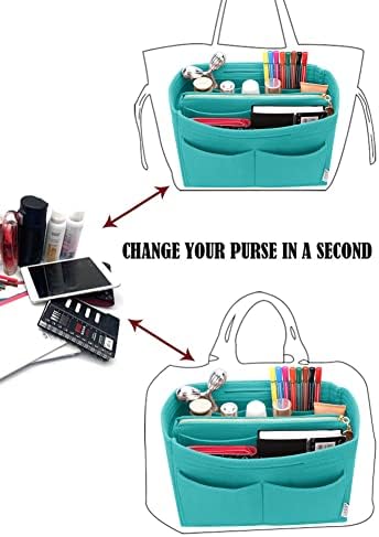 LEXSION Felt Purse Organizer Insert, Tote Bag Shaper Dividers with 5 Sizes - Image 5