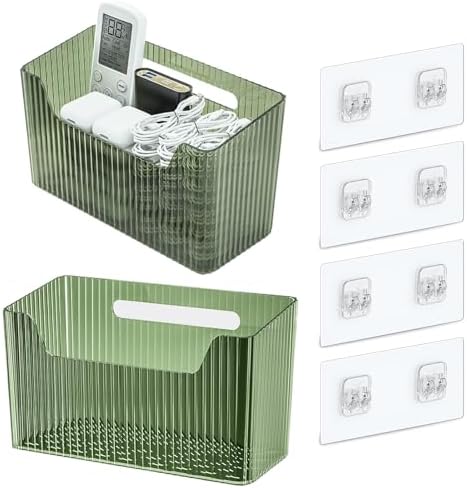 Lae Nuvole Adhesive Cabinet Door Organizer, 2 Pack Wall Shower Caddy, Green by LaeNuvole