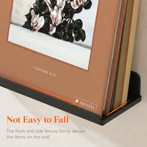 Lifewit Acrylic Floating Shelves for Bathroom 14" Black, 4 Pack - Image 4