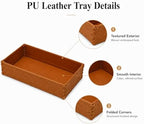 PU Leather Entryway Catchall Tray for Keys, Watches & Daily Small Essentials - Image 5