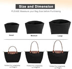 LOUKAYCCI Felt Purse Organizer Insert for Longchamp Le Pliage M Handbag Insert (Medium, Black) - Image 4