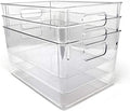 Isaac Jacobs 3-Pack Large Clear Storage Bins with Handles by IsaacJacobs