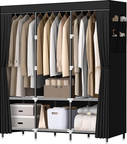 LOKEME Wardrobe Closet,Steel Pipe Diameter 19mm,Portable Closet for Bedroom by LOKEME-USDirect