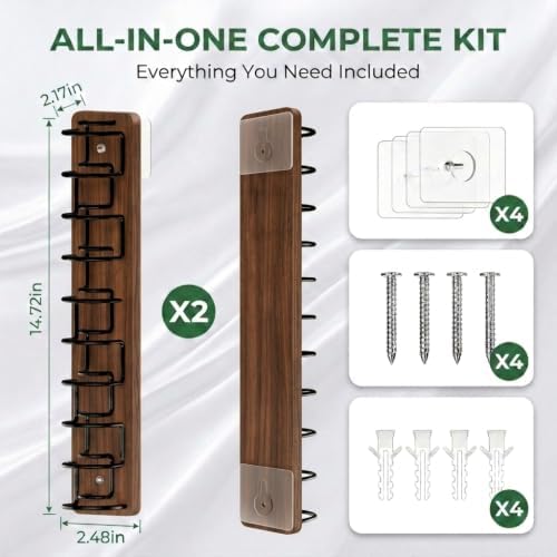 2-Pack Wall-Mounted Hat Storage Organizer, Wooden Space-Saving Rack for Cap - Image 4