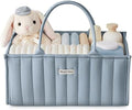 Blissful Diary Baby Diaper Caddy Organizer, Stylish Storage Basket for Newborn Essentials and Diaper Station, Gift for Baby Shower and Registry Must-Have, Dusty Blue by BlissfulDiary