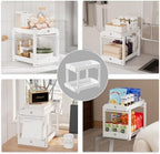 2 Pack Bamboo Under Sink Organizer, 2-Tier Pull-Out Drawers, Kitchen & Bath - Image 6