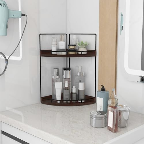 Dorhors Corner Bathroom Counter Organizer,Vanity Countertop Storage Shelf - Image 2