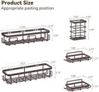 YASONIC Shower Caddy Adhesive, Rustproof Shower Organizer, Wall Shower Rack - Image 6