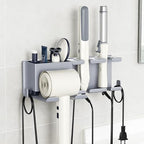 BOIVSHI Blow Dryer Holder, Wall Mount with Adhesive/Screw Mounting, Gray by BOIVSHI