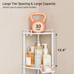 ELYKEN Corner Shower Caddy, 3 Tier Stainless Steel Shower Organizer, White - Image 3