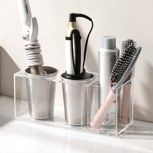 Hair Tool Organizer, Curling Iron Holder, Countertop/Wall Mount by Homestorage