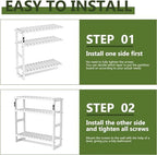 Galood Over The Toilet Storage Bathroom Shelves Wall Mounted 3 Tier White - Image 5