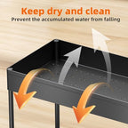 Simple Trending Under Sink Organizer 2 Pack, Sink Pull-Out Sliding Storage Cabinet, 2-Tier Under Shelf Organizer for Kitchen Bathroom, Black - Image 5