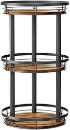 LAMU 10'' Wood Lazy Susan Spice Rack Organizer, 3 Tier Spice Organization for Cabinet, Countertop, Kitchen, Table Top, Pantry, Condiment and Seasoning Rack Organizer by YourHome-OrganizationHelper