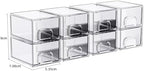 ZHIAI 8 Pack Clear Stackable Storage Drawer, Acrylic Drawer, Cosmetic Organizer, Plastic Organizer for Dresser, Under, Kitchen Cabinet, Pantry, Home Organization and Storage - Image 3