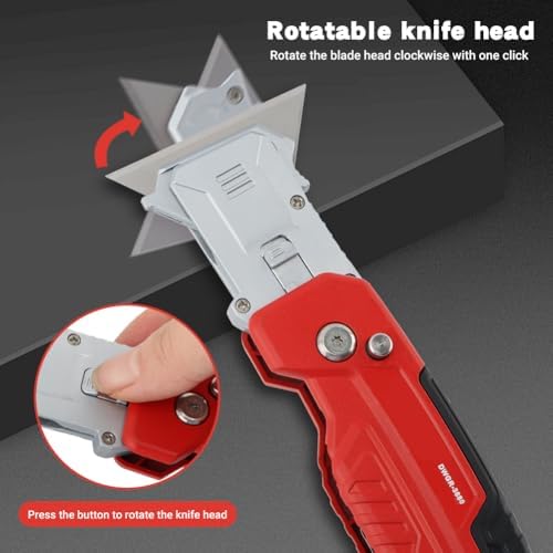2-in-1 Folding Utility Knife Scraper with 3 Replacement Blades - Image 4