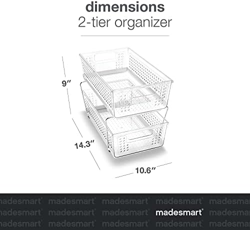 madesmart Premium Two Tier Organizer, Clear - Image 6