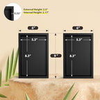 Bamboo Kitchen Drawer Organizer, 2-Pack, 9" x 6" x 2.5", Black - Image 2