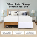 Utopia Bedding Twin Bed Skirt - 20 Pack - Soft Quadruple Pleated Ruffle - Easy Fit with 15 Inch Tailored Drop - Hotel & B&B Quality, Shrinkage and Fade Resistant (Twin, White) - Image 3