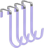 FYY Over the Door Hooks, Single-Hanger 4 Pack, Fits Doors 1 3/8" Lavender by FYY