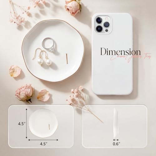 Ceramic Jewelry Tray, White Initial L Personalized Jewelry Dish - Image 2
