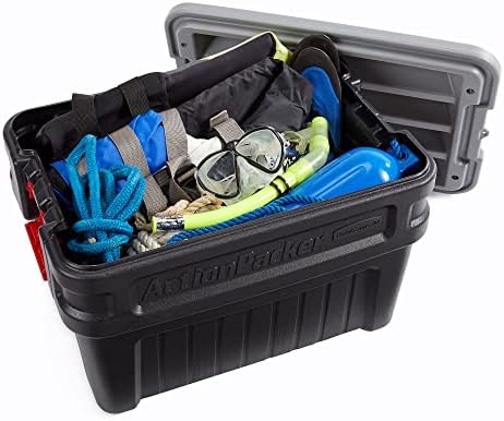Rubbermaid ActionPacker️ 24 Gal Lockable Storage Box Pack of 2, Outdoor, Industrial, Rugged, Grey and Black - Image 5