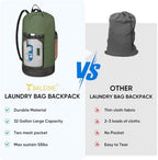 BALEINE 120L Laundry Bag Backpack, 900D Oxford Fabric Large Travel Laundry Bags with Shoulder Straps and 2 Mesh Pockets for College Dorm, Apartment, Laundromat (Green, 120L) - Image 6