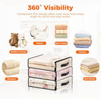 SpaceWhisper Clear Sheet Storage Bags, 6 Pack, 15.7 x 13.8 x 3.9 in | Sheet organizers and storage, zippered closure, thick plastic, reinforced handles, clothes, blankets, under-bed storage - Image 4